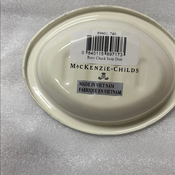 MacKenzie-Childs rosy check soap dish - Picture 4 of 5